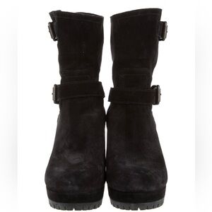 Prada Black Suede Women's Boots